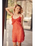 Red polka dot summer dress PR3212 - Online store - Boutique